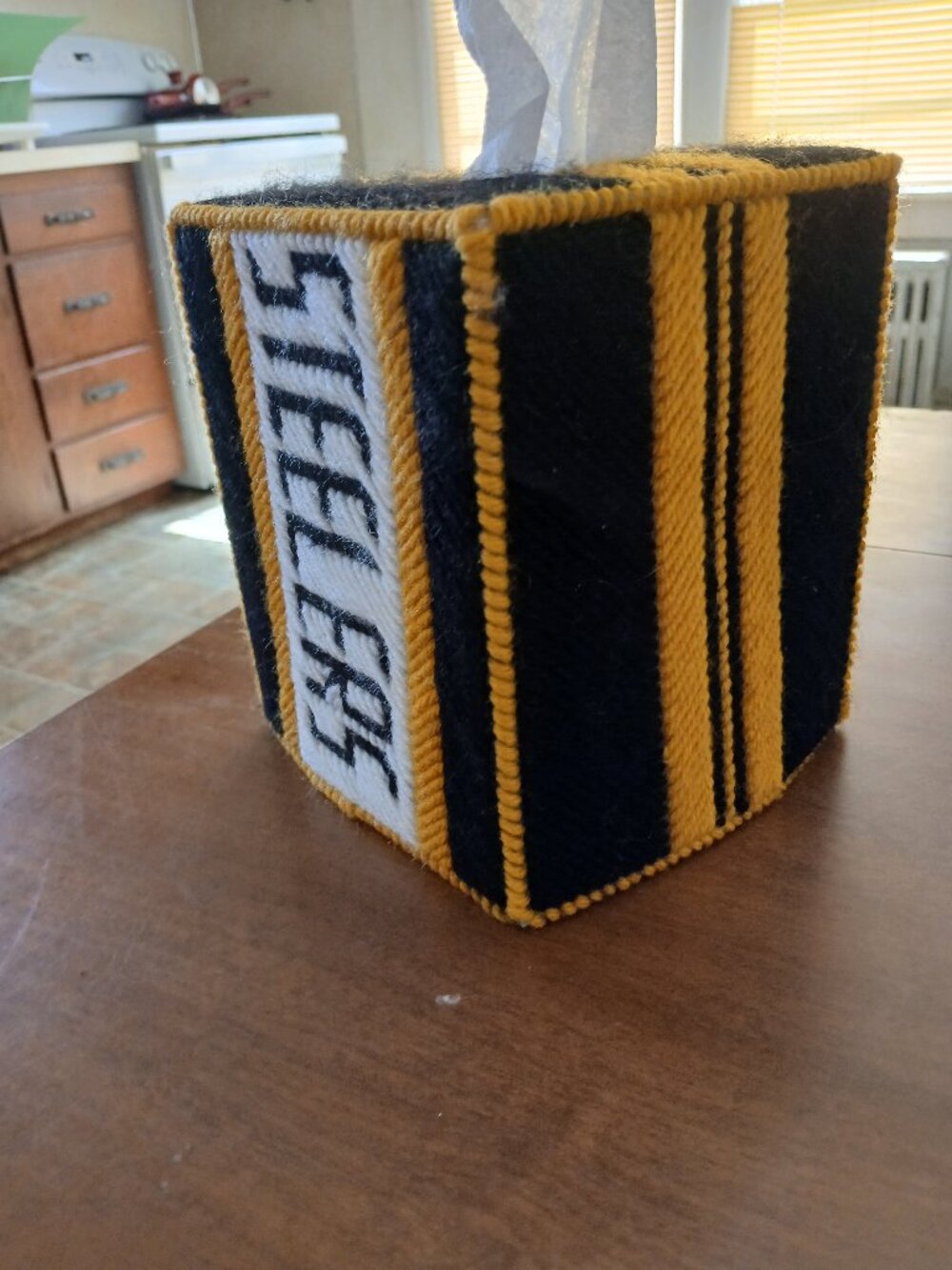 Pittsburgh Steelers Handstitched Boutique Tissue Box Cover Gift